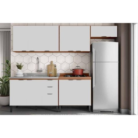 Kit Cozinha Demóbile 5 Peças Firenze C5p156 Amendola/nude Prime Tx