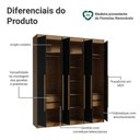 Ver imagem 5 de Guarda-Roupa Casal 6 Portas Batentes Netuno Madesa