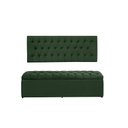 Ver imagem 1 de Kit Cabeceira e Calçadeira Imperatriz 138 Cm Suede Verde