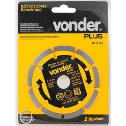Disco de Corte Plus 110 X 20mm para Construção - Vonder - 2