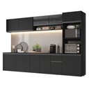 Ver imagem 2 de Armário de Cozinha Completa 300 cm Suspenso Preto Nice Madesa 03