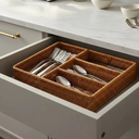 Ver imagem 5 de Organizador Porta Talher de Cozinha 4 Compartimentos - Marrom