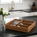 Ver imagem 4 de Organizador Porta Talher de Cozinha 4 Compartimentos - Marrom