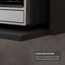 Ver mais imagens de Suporte Microondas e Forno Elétrico Aéreo 60cm Itália Preto - Lumil