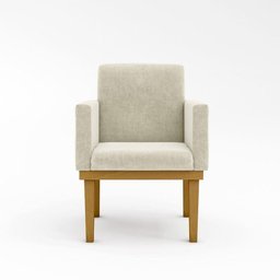 Kit 02 Poltronas com Base + Namoradeira com Base - Sala Bege - 1