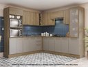 Ver imagem 2 de Armário de Cozinha Modulada Completa de Canto 13 Peças 2,49x2,68m 201 Botanic Kappesberg