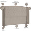 Ver imagem 3 de Cabeceira Cama Box King com Tachas 195 cm Sofia P05 Linho Creme - Lyam Decor