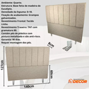 Ver imagem 3 de Cabeceira Casal Estofada 140cm Carla Linho com Frames:bege