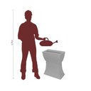 Ver mais imagens de Vaso Planta 50x25 Jardineira Floreira Suporte Polietileno BGPLASTICOS V550S CINZA CIMENTO 004