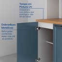 Ver imagem 6 de Cozinha Compacta Planejada 3 Peças 1 Paneleiro Duplo 1 Aéreo 1 Balcão Soho CabeCasa MadeiraOriginals Azul/Branco