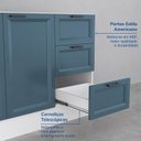 Ver imagem 7 de Cozinha Compacta Planejada 3 Peças 1 Paneleiro Duplo 1 Aéreo 1 Balcão Soho CabeCasa MadeiraOriginals Azul/Branco