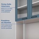 Ver imagem 5 de Cozinha Compacta Planejada 3 Peças 1 Paneleiro Duplo 1 Aéreo 1 Balcão Soho CabeCasa MadeiraOriginals Azul/Branco