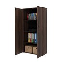 Ver imagem 5 de Armário Alto Fechado com 02 Portas 161,5x80x42cm Wlaf80 Nogal - Preto
