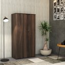 Ver imagem 3 de Armário Alto Fechado com 02 Portas 161,5x80x42cm Wlaf80 Nogal - Preto