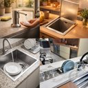 Ver imagem 5 de Kit Cuba Gourmet + Calha Organizadora Aço Inox + Lixeira de Embutir + Dispenser Aço Inox + Válvula