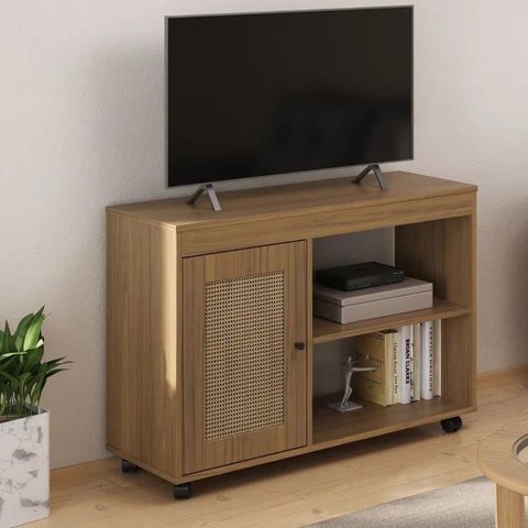 Rack para Tv até 42 Polegadas 1 Porta com Rodízios Sampa - Artely