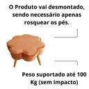 Ver imagem 2 de Puff Flor Decorativo Redondo Banqueta Pés Palito Veludo Cor:terracota
