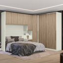 Ver imagem 2 de Quarto Casal Modulado 8 Portas Seletto Areia Jequitiba Henn