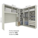 Ver imagem 3 de Quarto Casal Modulado 8 Portas Seletto Areia Jequitiba Henn