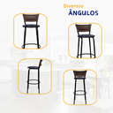 Ver imagem 4 de Kit 5 Banquetas para Cozinha Banco Alto Junco Argila Balcão Ilha Bancada Bares Piscina Área Gourmet