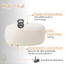 Ver imagem 3 de Puff Orgânico Decorativo Bege Minimalista Estofado Sala Quarto Suporte Até 120kg