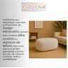 Puff  Orgânico Decorativo Bege Minimalista Estofado Sala Quarto Suporte Até 120kg - 5