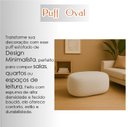 Ver imagem 5 de Puff Orgânico Decorativo Bege Minimalista Estofado Sala Quarto Suporte Até 120kg