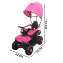 Ver imagem 2 de Mini Quadriciclo Elétrico 6v Infantil com Empurrador e Cobertura para Passeios Rosa Importway Bw393