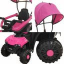 Ver imagem 6 de Mini Quadriciclo Elétrico 6v Infantil com Empurrador e Cobertura para Passeios Rosa Importway Bw393