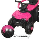 Ver imagem 3 de Mini Quadriciclo Elétrico 6v Infantil com Empurrador e Cobertura para Passeios Rosa Importway Bw393