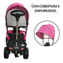 Ver imagem 5 de Mini Quadriciclo Elétrico 6v Infantil com Empurrador e Cobertura para Passeios Rosa Importway Bw393