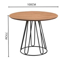 Conjunto Sala de Jantar Rubi Cinamono com 4 Cadeiras Veneza no Couro Caramelo - 5