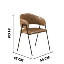 Ver imagem 4 de Conjunto Sala de Jantar Rubi Cinamono com 4 Cadeiras Veneza no Couro Caramelo