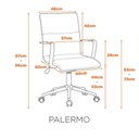 Ver imagem 3 de Cadeira de Escritório Relax Giratória Revestida em Courino Cor:caramelo