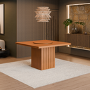 Ver imagem 1 de Mesa Sala Jantar Santiago 136x136cm com Prato Giratorio