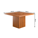 Ver imagem 2 de Mesa Sala Jantar Santiago 136x136cm com Prato Giratorio