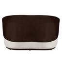 Ver imagem 6 de Namoradeira Beatriz Orgânica Tecido Bouclé 2 Lugares Mesclado com Tecido Estilo Calacata Marrom - Es