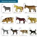Ver imagem 3 de Kit 10 Animais da Fazenda - Brinquedo Educativo, Plástico Colorido, Tamanhos Pequenos e Grandes