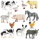 Ver imagem 1 de Kit 10 Animais da Fazenda - Brinquedo Educativo, Plástico Colorido, Tamanhos Pequenos e Grandes