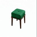 Ver imagem 2 de Puff Livia 45cm Pés Imbuia Linho Verde
