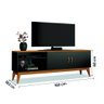 Rack Bancada para Sala Tv até 60 Polegadas Star Cedro/preto - 3