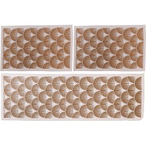 Kit Tapete e Passadeira Cozinha 3 Peças Concha Búzios:caramelo