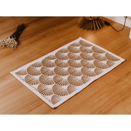 Kit Tapete e Passadeira Cozinha 3 Peças Concha Búzios:caramelo - 6