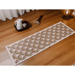 Kit Tapete e Passadeira Cozinha 3 Peças Concha Búzios:caramelo - 7