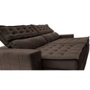 Ver imagem 4 de Sofá Retrátil e Reclinável 2,55m Cama inBox Big Puffer com SoftGel D40 Velupluma Café