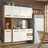 Cozinha Compacta Suspensa 7 pts 2 gavetas Carvalho/Off White Juliete Nicioli - 2
