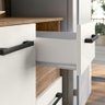Cozinha Compacta Suspensa 7 pts 2 gavetas Carvalho/Off White Juliete Nicioli - 6