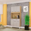 Ver imagem 1 de Cozinha Ambiente Kit Cassia 6 Portas Damasco Off White - Poquema