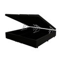Ver imagem 1 de Cama Box Baú Blindado Casal Bipartido Loja Xerife Sintético Preto 41x138x188