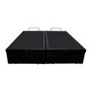 Ver imagem 2 de Cama Box Baú Blindado Casal Bipartido Loja Xerife Sintético Preto 41x138x188